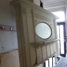 Large Wooden Fire Surround with Mirror