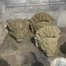 Cast Stone Animal Heads